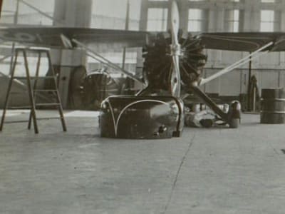 Hall Bulldog at Cleveland OH with unknown people, front view